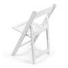 Atlas Commercial Products TitanPRO™ White Resin Folding Chair with Slatted Seat RFCSL6WH